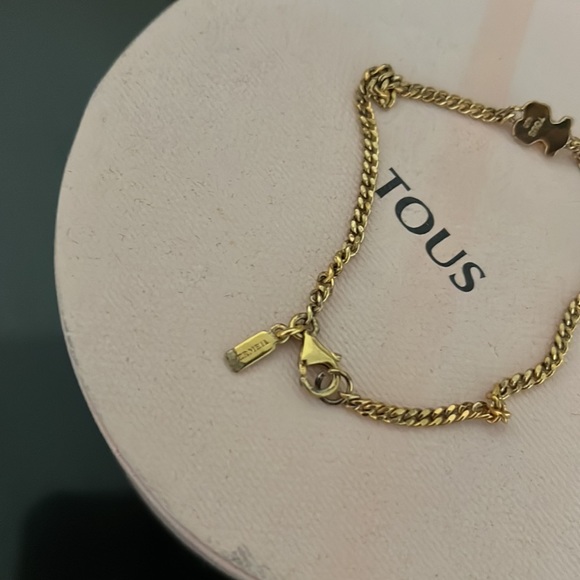 TOUS silver vermeil bracelet bear motif 7 inches lobster clasp - Picture 7 of 12